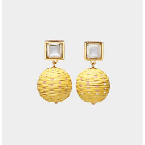 Lizzie Fortunato Paradiso Earrings Canary 18k Gold-Plated & Green Amethyst $250